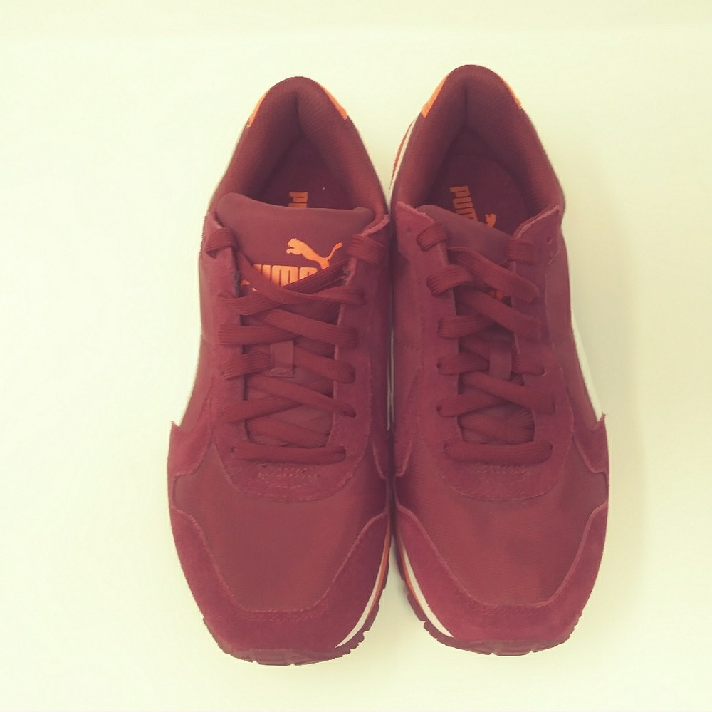 Maroon Puma sneakers